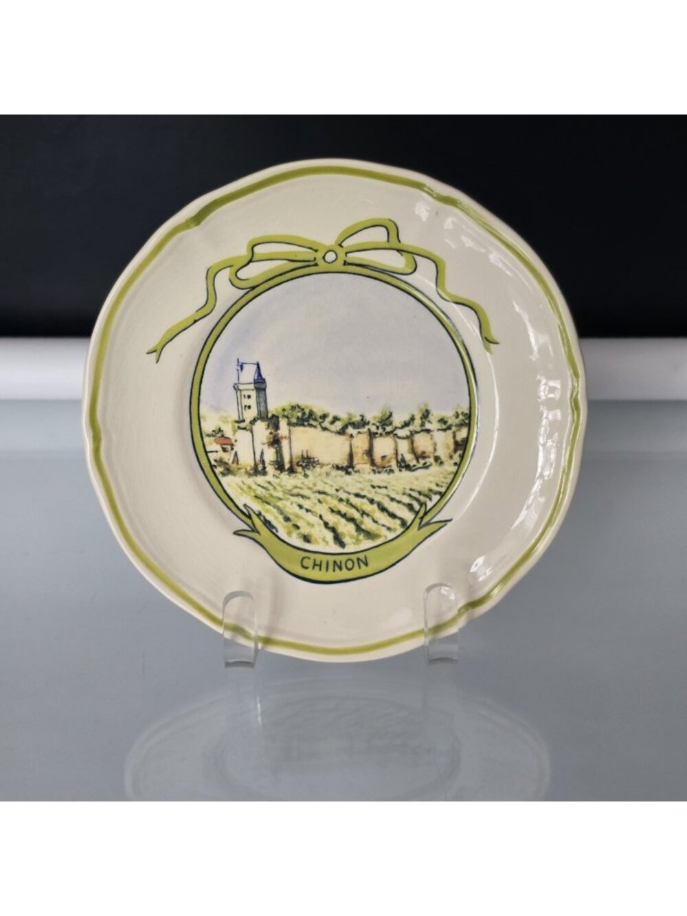 Chinon Wine Chateau By Longchamp France Vintage Canape Appetizer Plate 6"